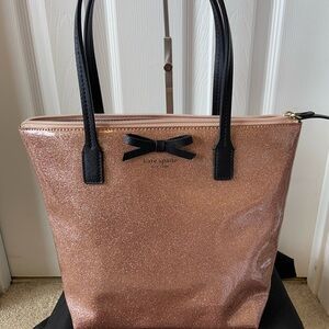 Kate Spade Mavis Street Taden bag in rose gold glitter